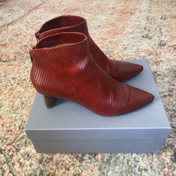 Coclico Whip booties red leather snakeskin - Picture 2 of 4